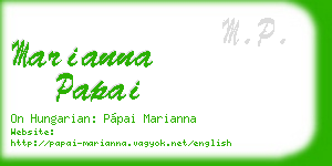 marianna papai business card