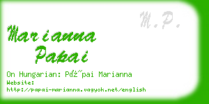 marianna papai business card